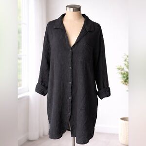 TAHITI Women’s 100% Cotton Swimsuit Cover Up 3/4 Sleeve